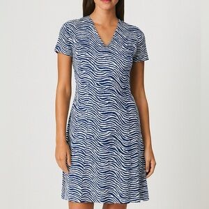 J.McLaughlin Catalina Cloth Ivana Radio Waves Blue Stripes Small